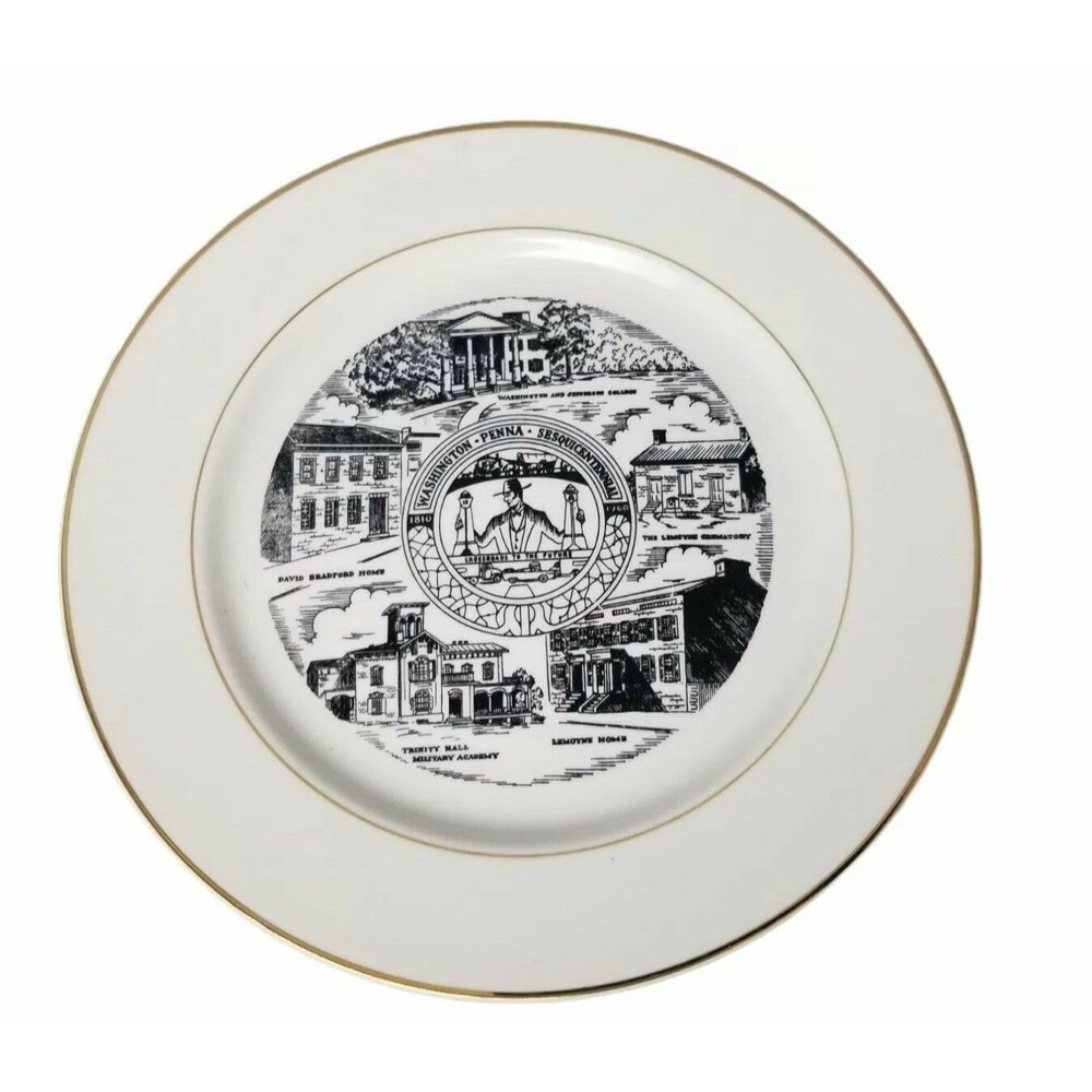 Washington Penna Sesquicentennial Souvenir Collector Plate Historical 1780-93